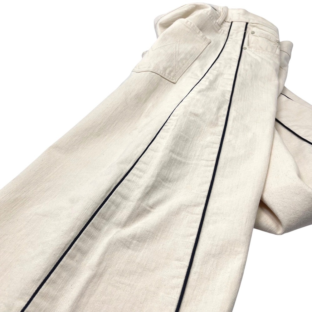 MOTHER SUPERIOR Barrel Jeans Sz 34 NWT Half Piped Ankle Relaxed Cream $258 - Picture 8 of 14